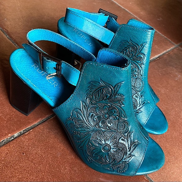 Roper Wear Of The West | Turquoise Mules - Picture 4 of 12